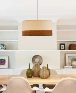 Oświetlenie Pokoju Dziecięcego|Oświetlenie Przedpokoju></noscript>Candellux Lighting Bianco lampa wisząca biały 1x40w e27 abażur biały+orzechowy