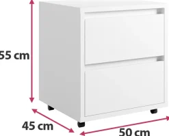 Kontenerki></noscript>MARIDEX kontenerek z szufladami 50 cm do biurka CRAFTON biały