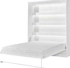 Meble Młodzieżowe|Łóżka Młodzieżowe>DOMEL Biały półkotapczan pionowy 160x200 cm do sypialni PERFECT