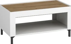 Zestawy Mebli Do Sypialni|Ławy I Stoliki>DOLMAR prostokątny stolik kawowy 55x97 cm do salonu MISTY biały