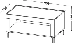 Zestawy Mebli Do Sypialni|Ławy I Stoliki></noscript>DOLMAR prostokątny stolik kawowy 55x97 cm do salonu MISTY biały