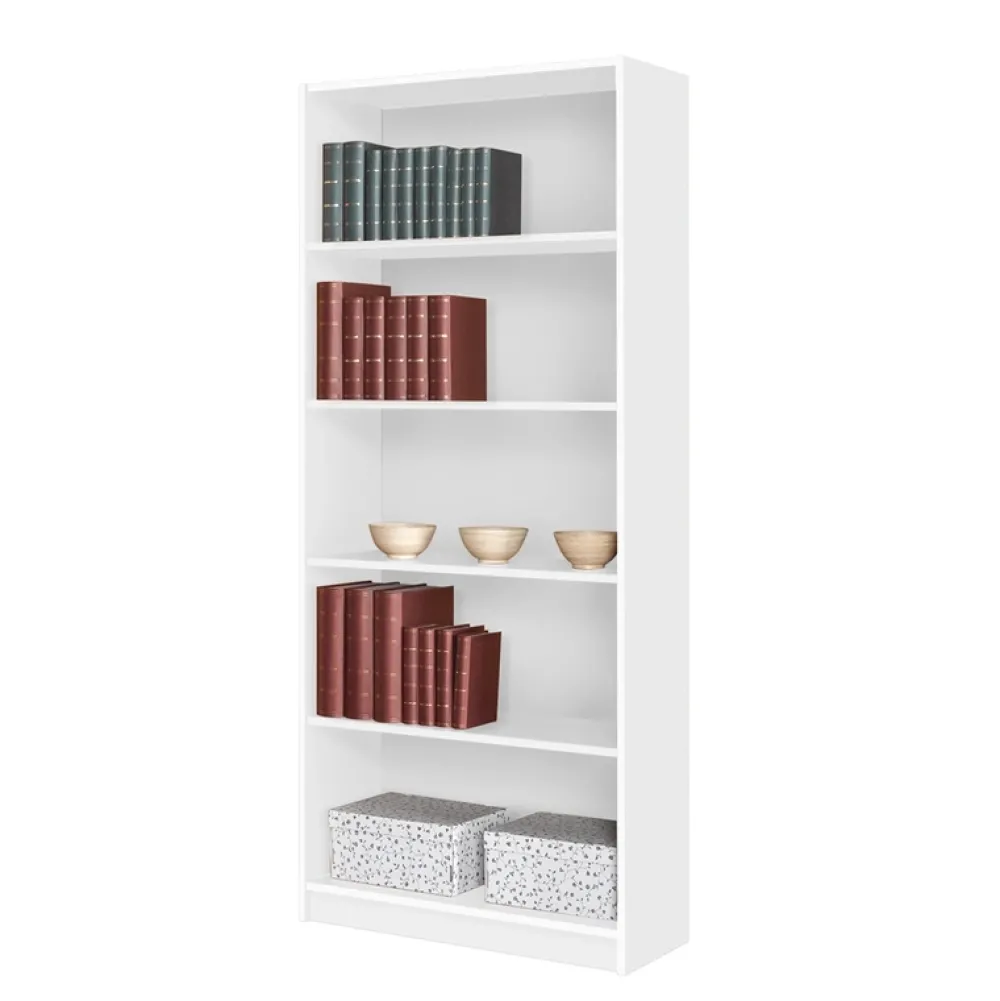 Regały Na Książki|Regały Dla Dzieci>MARIDEX Biały regał na książki nowoczesny RECARI 80 cm