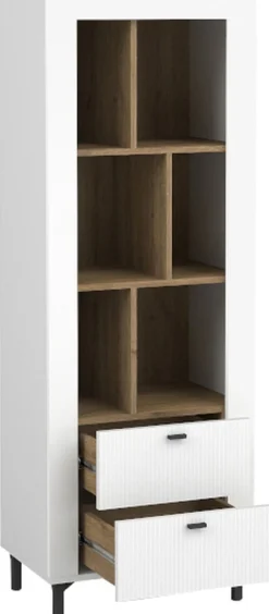 Regały Na Książki|Zestawy Mebli Do Sypialni>DOLMAR regał na książki szufladami do salonu 60 cm MISTY biały