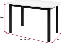 Stoły Rozkładane>Meblomal Biały stół rozkładany do jadalni DARK