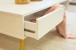 Zestawy Mebli Do Salonu|Ławy I Stoliki></noscript>INTER MEBLE stolik kawowy do salonu z szufladą 102x67 cm BELLUNO biały