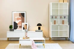 Zestawy Mebli Do Salonu|Ławy I Stoliki></noscript>INTER MEBLE stolik kawowy do salonu z szufladą 102x67 cm BELLUNO biały