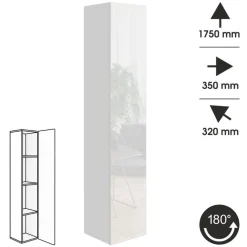 Meble Młodzieżowe|Zestawy Mebli Do Salonu>BROMARKT słupek z półkami 35 cm PREMIUM biały