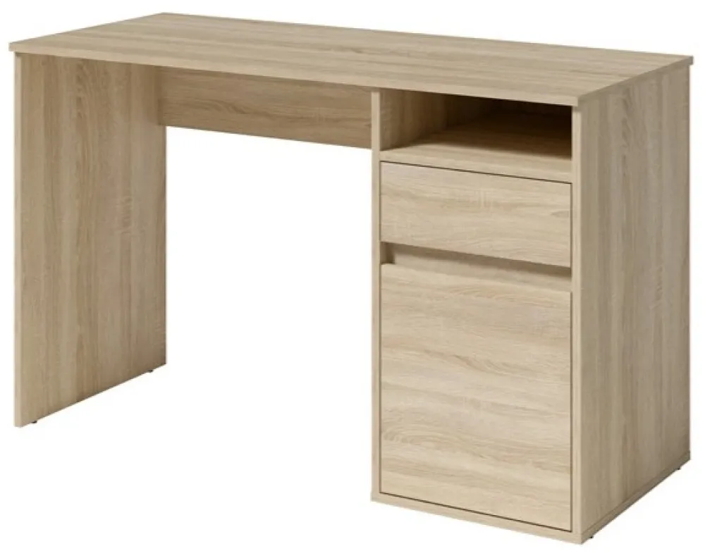 Meble Młodzieżowe|Biurka>MEBLOSIEK Biurko 120 cm młodzieżowe BILLY z szufladą i półką dąb sonoma