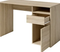 Meble Młodzieżowe|Biurka>MEBLOSIEK Biurko 120 cm młodzieżowe BILLY z szufladą i półką dąb sonoma