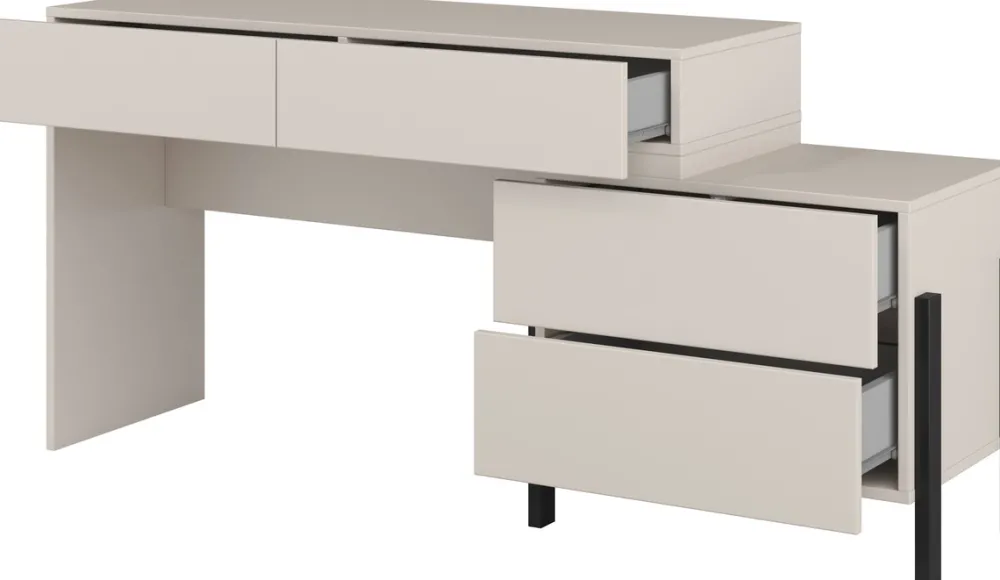 Biurka|Meble Dla Dzieci>Helvetia Biurko do sypialni 143 cm z szufladami kaszmir JUKON