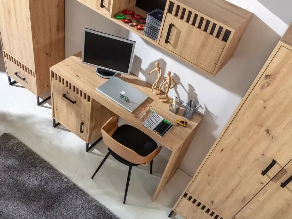 Meble Dla Dzieci|Zestawy Mebli Młodzieżowych>DOMEL Biurko loftowe LAMELIX dąb artisan