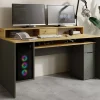Biurka|Meble Dla Dzieci>MEBLOSIEK Biurko młodzieżowe 160 cm REXO z półkami i szufladami