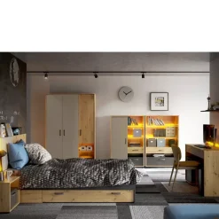 Meble Młodzieżowe|Zestawy Mebli Młodzieżowych></noscript>lenart. Biurko młodzieżowe pod komputer z szafką 120 cm QUBIC