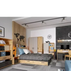 Meble Młodzieżowe|Zestawy Mebli Młodzieżowych></noscript>lenart. Biurko młodzieżowe pod komputer z szafką 120 cm QUBIC