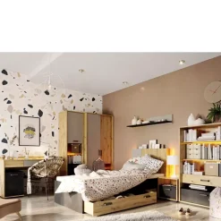 Meble Młodzieżowe|Zestawy Mebli Młodzieżowych></noscript>lenart. Biurko młodzieżowe pod komputer z szafką 120 cm QUBIC