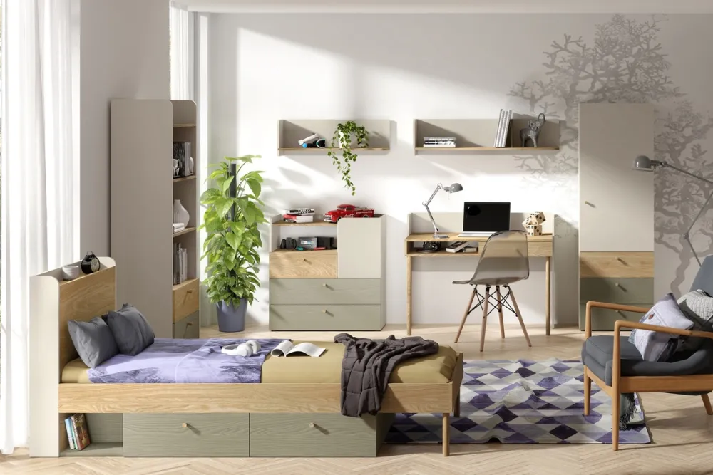 Biurka|Meble Młodzieżowe>JUREK Biurko młodzieżowe z szufladą 125 cm YOKO