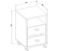 Biurka></noscript>Helvetia Biurko pod komputer z kontenerkiem 130 cm AGAPI