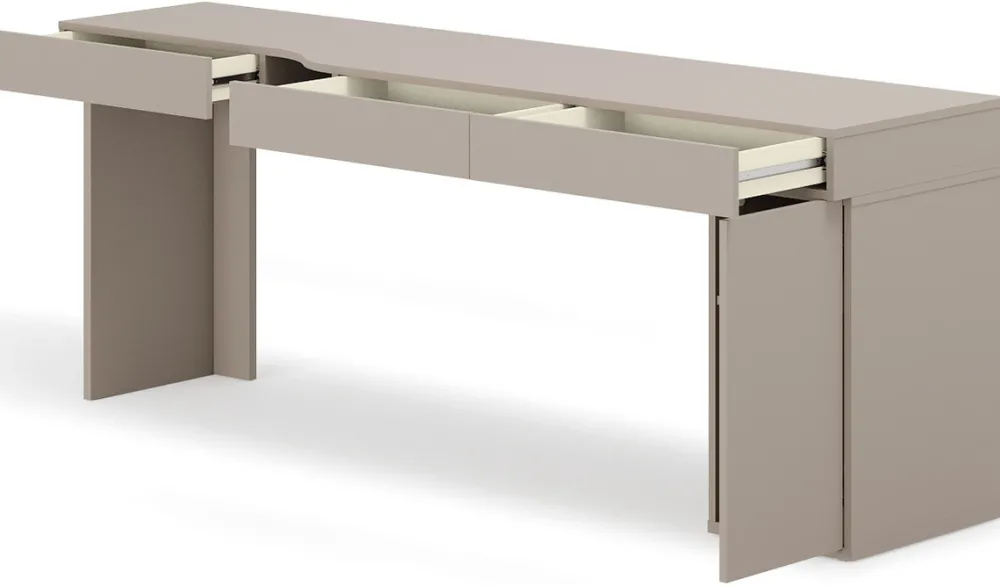 Biurka|Meble Dla Dzieci>lenart. Biurko prawe młodzieżowe z kontenerkiem WOOW clay gray