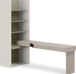 Biurka|Meble Dla Dzieci>lenart. Biurko prawe z regałem do pokoju młodzieżowego WOOW eukaliptus