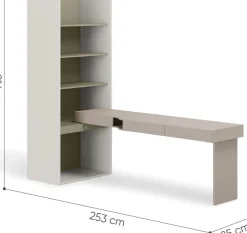 Biurka|Meble Dla Dzieci></noscript>lenart. Biurko prawe z regałem do pokoju młodzieżowego WOOW eukaliptus