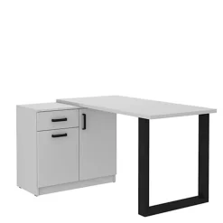 Biurka>Lempert Biurko z komodą MULL szary jasny