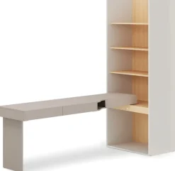 Biurka|Meble Dla Dzieci>lenart. Biurko z regałem zestaw do pokoju młodzieżowego WOOW dąb vincenza
