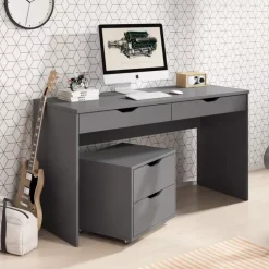 Biurka|Meble Dla Dzieci>LASKI Biurko z szufladami MARLEO grafit