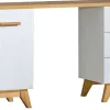 Biurka>DOLMAR Biurko z szufladami w stylu skandynawskim 140 cm SILVA