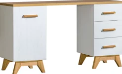 Biurka>DOLMAR Biurko z szufladami w stylu skandynawskim 140 cm SILVA