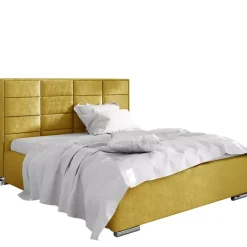 Łóżka Młodzieżowe|Łóżka Z Zagłówkiem>Gruszka Błękitne łóżko tapicerowane 140x200 CARACAS