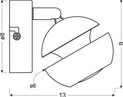 Oświetlenie Sypialni|Oświetlenie Salonu></noscript>Candellux Lighting BONI KINKIET 1X3W GU10 LED CZARNY