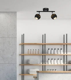 Oświetlenie Jadalni|Oświetlenie Sypialni>Candellux Lighting BONI LISTWA 2X3W GU10 LED CZARNY