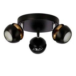 Oświetlenie Jadalni|Oświetlenie Kuchni></noscript>Candellux Lighting BONI PLAFON 3X3W GU10 LED CZARNY