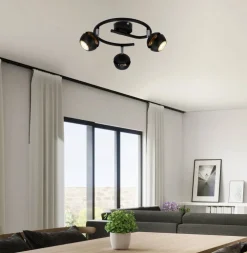 Oświetlenie Jadalni|Oświetlenie Sypialni>Candellux Lighting BONI SPIRALA 3X3W GU10 LED CZARNY