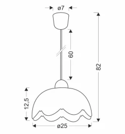 Oświetlenie Przedpokoju|Oświetlenie Jadalni></noscript>Candellux Lighting Bratek lampa wisząca 25 1x60w e27 klosz biały