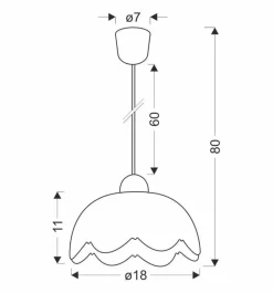Oświetlenie Przedpokoju|Oświetlenie Jadalni></noscript>Candellux Lighting Bratek lampa wisząca 18 1x60w e27 klosz biały