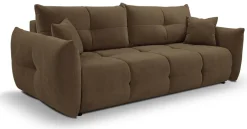 Meble Dla Dzieci|Kanapy I Sofy></noscript>LASKI Brązowa kanapa z funkcją spania do salonu BERGAMO