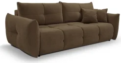 Meble Dla Dzieci|Kanapy I Sofy></noscript>LASKI Brązowa kanapa z funkcją spania do salonu BERGAMO