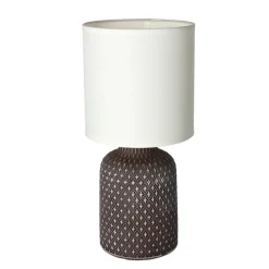 Oświetlenie Pokoju Dziecięcego|Oświetlenie Sypialni>Candellux Lighting Brązowa lampka nocna ceramiczna Iner