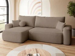 Meble Dla Dzieci|Meble Młodzieżowe>BROMARKT Brązowa rogówka rozkładana z funkcją spania do salonu CARMELLO DUO