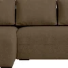 Narożniki>IZABELLA MEBLE Brązowa rozkładana kanapa narożna z funkcją spania boucle MALEN