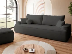 Meble Młodzieżowe|Kanapy I Sofy></noscript>BROMARKT Ciemnoszara rozkładana sofa z funkcją spania do salonu CARMELLO