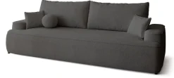 Meble Młodzieżowe|Kanapy I Sofy></noscript>BROMARKT Ciemnoszara sofa z funkcją spania i pojemnikiem CARMELLO boucle