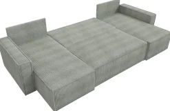 Narożniki>IZABELLA MEBLE Ciemnoszary narożnik w kształcie u z funkcją spania DEXTER U