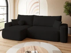 Meble Dla Dzieci|Meble Młodzieżowe>BROMARKT Ciemnoszary narożnik z funkcją spania do salonu CARMELLO DUO