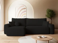 Meble Dla Dzieci|Meble Młodzieżowe></noscript>BROMARKT Ciemnoszary narożnik z funkcją spania do salonu CARMELLO DUO