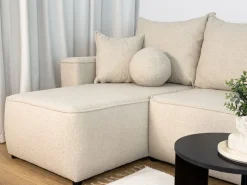 Meble Dla Dzieci|Narożniki></noscript>BROMARKT Ciemnoszary narożnik z funkcją spania CARMELLO DUO boucle