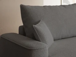 Meble Dla Dzieci|Narożniki></noscript>BROMARKT Ciemnoszary rozkładany narożnik do salonu CARMELLO boucle