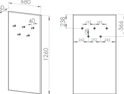 Wieszaki Do Przedpokoju></noscript>ML Meble Ścienny wieszak tapicerowany do przedpokoju 68 cm CARO