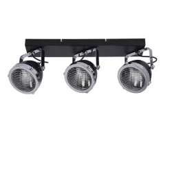 Oświetlenie Przedpokoju|Oświetlenie Jadalni></noscript>Candellux Lighting Crazy lampa sufitowa listwa czarny 3x15w gu10 klosz bezbarwny